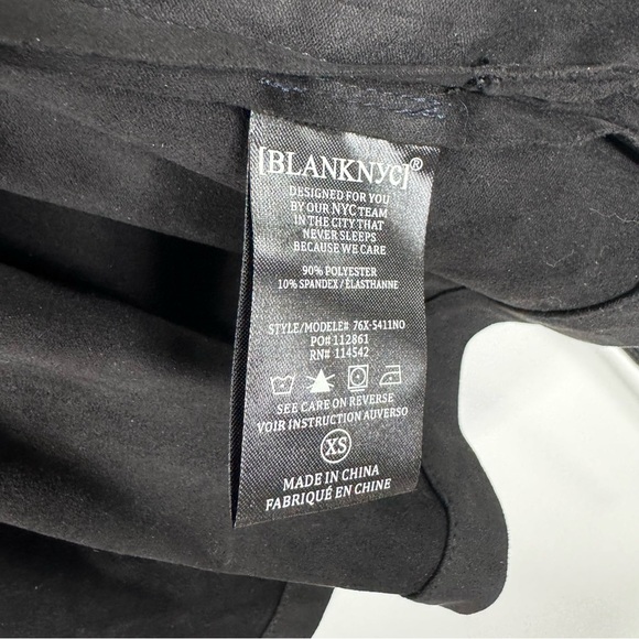 Blank NYC Black Waterfall Moto Faux Suede Tie Waist Jacket Size XS - Picture 4 of 7